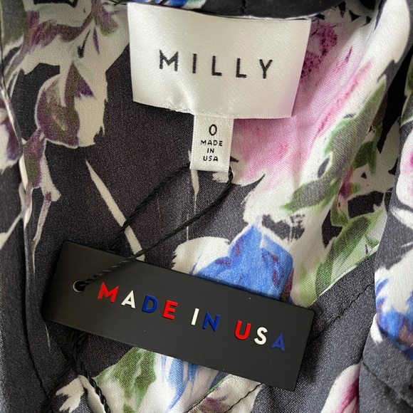 100% Silk Milly Black & Floral wrap dress! - Picture 9 of 9